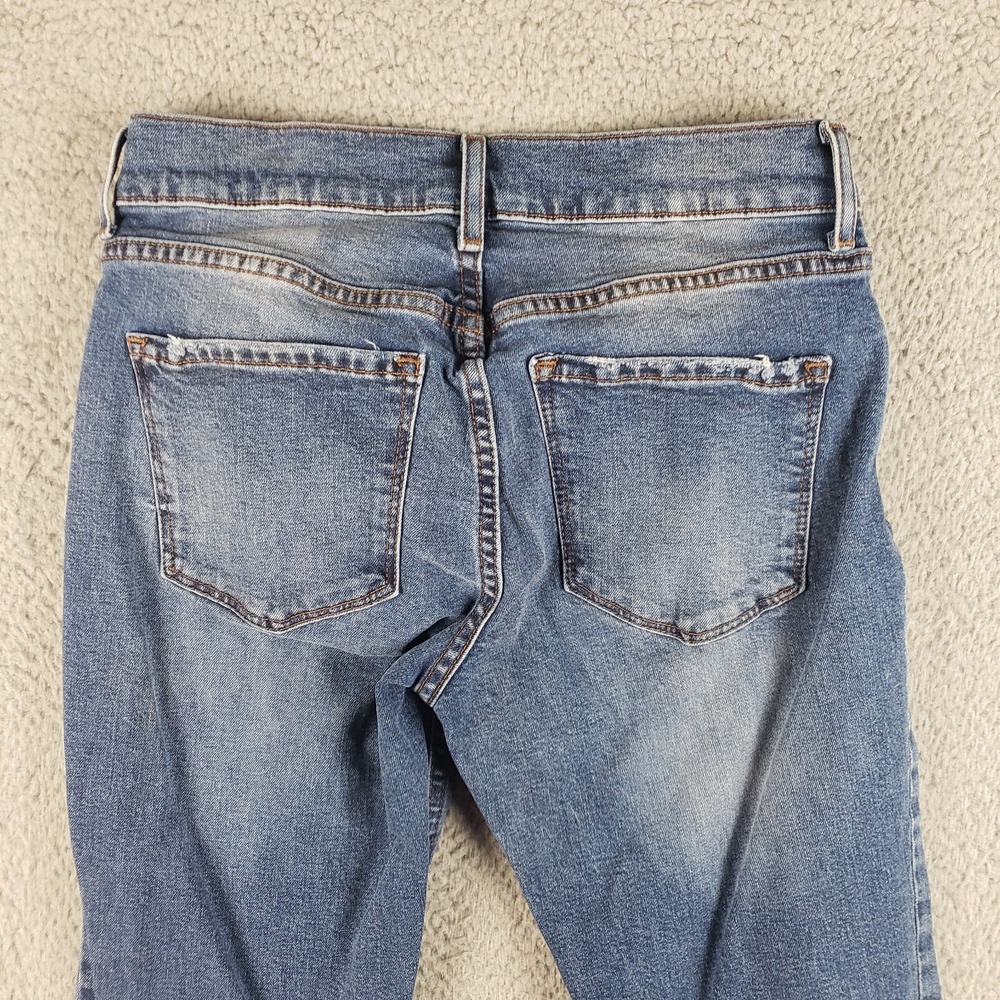 Mott & Bow Jeans Womens 26x27 Blue Boyfriend Distressed Medium Wash Stretch‎ - Picture 14 of 15